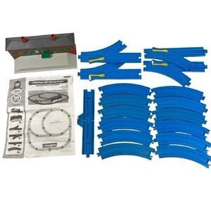 Thomas & Friends ALL ABOARD Tomy Blue Train Track w/Station Lot 20 Piece Set